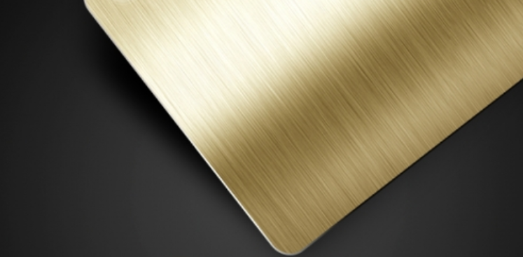 Brushed Gold Anodized Aluminum Sheet